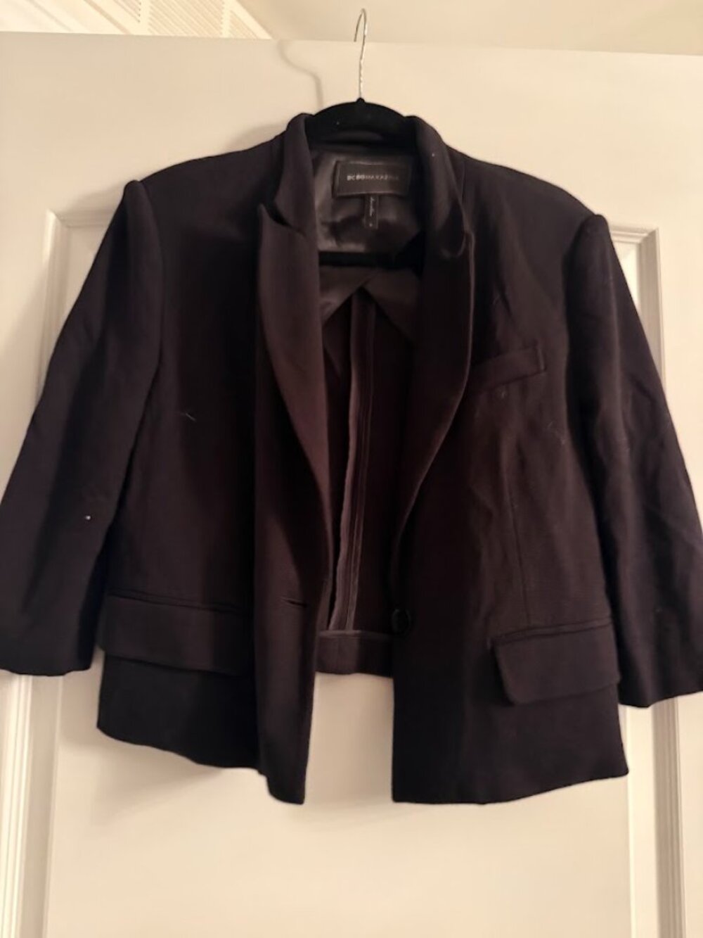 BCBG Women's Cropped Black Blazer | Size M